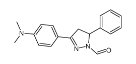 5-[4-(dimethylamino)phenyl]-3-phenyl-3,4-dihydropyrazole-2-carbaldehyde结构式