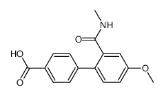 4'-Methoxy-2'-[(methylamino)carbonyl](1,1'-biphenyl)-4-carboxylic acid structure