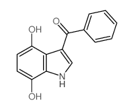(4,7-dihydroxy-1H-indol-3-yl)-phenyl-methanone结构式