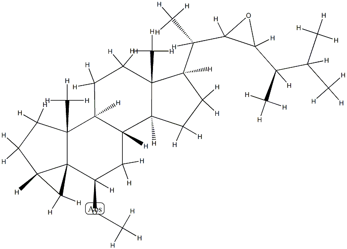 22,23-Epoxy-6β-methoxy-3β,5α-cycloergostane结构式