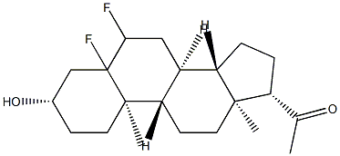 5,6-Difluoro-3β-hydroxypregnan-20-one Structure