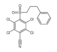 4-(3-Phenylpropylsulfonyl)-2,3,5,6-tetrachlorobenzonitrile structure