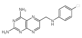 2,4-Pteridinediamine,6-[[(4-chlorophenyl)amino]methyl]-结构式