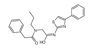 N-[2-oxo-2-[(4-phenyl-1,3-thiazol-2-yl)amino]ethyl]-2-phenyl-N-propylacetamide Structure