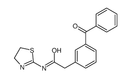 2-(3-benzoylphenyl)-N-(4,5-dihydro-1,3-thiazol-2-yl)acetamide结构式