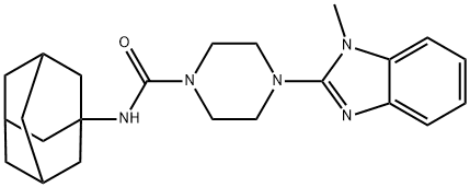 1-Piperazinecarboxamide,4-(1-methyl-1H-benzimidazol-2-yl)-N-tricyclo[3.3.1.13,7]dec-1-yl-(9CI)结构式