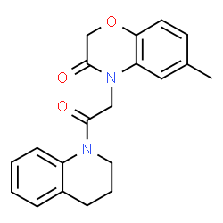 Quinoline, 1-[(2,3-dihydro-6-methyl-3-oxo-4H-1,4-benzoxazin-4-yl)acetyl]-1,2,3,4-tetrahydro- (9CI)结构式