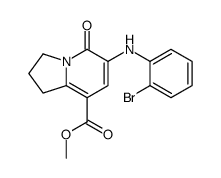 6-(2-溴苯基氨基)-5-氧代-1,2,3,5-四氢吲哚嗪-8-羧酸甲酯结构式