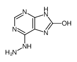 6-hydrazinyl-7,9-dihydropurin-8-one结构式