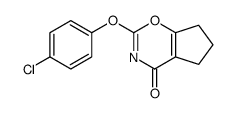 2-(4-chlorophenoxy)-6,7-dihydro-5H-cyclopenta[e][1,3]oxazin-4-one结构式