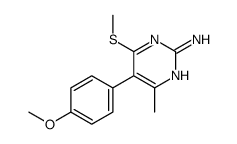 5-(4-methoxyphenyl)-4-methyl-6-methylsulfanylpyrimidin-2-amine Structure