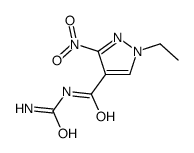N-carbamoyl-1-ethyl-3-nitropyrazole-4-carboxamide结构式