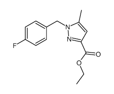 Ethyl 1-(4-fluorobenzyl)-5-methyl-1H-pyrazole-3-carboxylate结构式