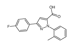 3-(4-FLUOROPHENYL)-1-O-TOLYL-1H-PYRAZOLE-5-CARBOXYLIC ACID结构式