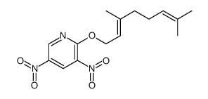 2-(3,7-dimethylocta-2,6-dienoxy)-3,5-dinitropyridine结构式