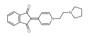 2-[1-(2-pyrrolidin-1-ylethyl)pyridin-4-ylidene]indene-1,3-dione Structure