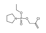 1-[2-chloroprop-2-enoxy(ethoxy)phosphoryl]pyrrolidine Structure
