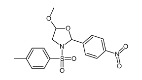 5-methoxy-3-(4-methylphenyl)sulfonyl-2-(4-nitrophenyl)-1,3-oxazolidine结构式