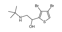 2-tert-Butylamino-1-(3,4-dibromo-2-thienyl)ethanol structure