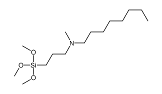 N-methyl-N-(3-trimethoxysilylpropyl)octan-1-amine结构式