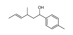 3-Methyl-1-(p-tolyl) hex-4-en-1-ol结构式