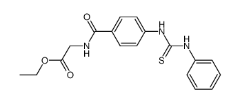 [4-(3-Phenyl-thioureido)-benzoylamino]-acetic acid ethyl ester Structure