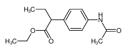 ethyl α-(4-acetylaminophenyl)-butyrate Structure