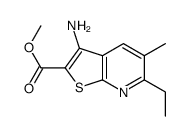 Methyl 3-amino-6-ethyl-5-methylthieno[2,3-b]pyridine-2-carboxylat e结构式