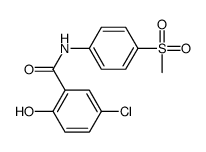 5-chloro-2-hydroxy-N-(4-methylsulfonylphenyl)benzamide Structure