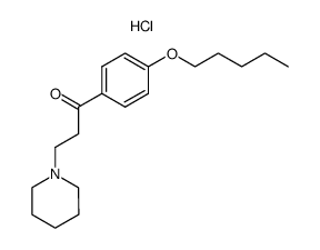 1-(4-pentyloxy-phenyl)-3-piperidino-propan-1-one, hydrochloride Structure