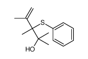 2,3,4-trimethyl-3-phenylsulfanylpent-4-en-2-ol Structure