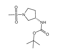 (S)-tert-butyl (1-(methylsulfonyl)pyrrolidin-3-yl)carbamate结构式