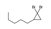 1,1-dibromo-2-pentylcyclopropane结构式