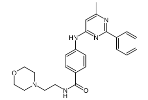 Benzamide, 4-((6-methyl-2-phenyl-4-pyrimidinyl)amino)-N-(2-(4-morpholi nyl)ethyl)- structure