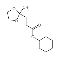 1,3-Dioxolane-2-propanoicacid, 2-methyl-, cyclohexyl ester Structure