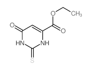 4-Pyrimidinecarboxylicacid, 1,2,3,6-tetrahydro-6-oxo-2-thioxo-, ethyl ester结构式