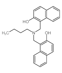 1-[[butyl-[(2-hydroxynaphthalen-1-yl)methyl]amino]methyl]naphthalen-2-ol structure