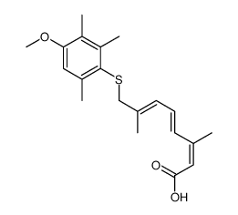 (2E,4E,6E)-8-(4-methoxy-2,3,6-trimethylphenyl)sulfanyl-3,7-dimethylocta-2,4,6-trienoic acid Structure