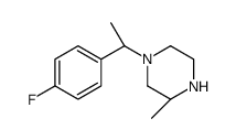 (3R)-1-[1-(4-fluorophenyl)ethyl]-3-methylpiperazine结构式