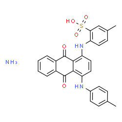 ammonium 4-[[9,10-dihydro-9,10-dioxo-4-(p-tolyamino)-1-antryl]amino]toluene-3-sulphonate结构式
