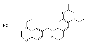 1-[(3,4-diethoxyphenyl)methyl]-6,7-dipropan-2-yloxy-1,2,3,4-tetrahydro isoquinoline hydrochloride结构式