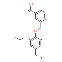3-[[2-CHLORO-6-ETHOXY-4-(HYDROXYMETHYL)PHENOXY]METHYL]-BENZOIC ACID Structure