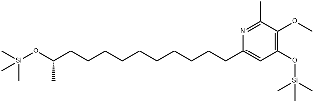 3-Methoxy-2-methyl-4-trimethylsilyloxy-6-[11-(trimethylsilyloxy)undecyl]pyridine structure