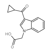 (3-环丙烷羰基-吲哚-1-基)-乙酸结构式