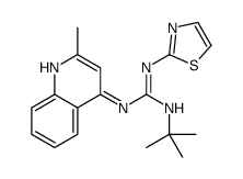 2-tert-butyl-1-(2-methylquinolin-4-yl)-3-(1,3-thiazol-2-yl)guanidine结构式