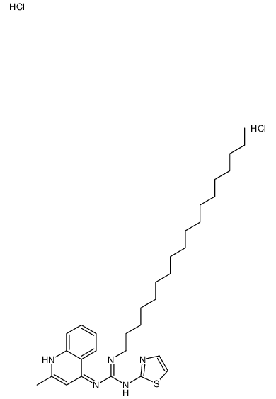 1-(2-methylquinolin-4-yl)-2-octadecyl-3-(1,3-thiazol-2-yl)guanidine,dihydrochloride结构式