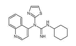 2-cyclohexyl-1-quinolin-4-yl-1-(1,3-thiazol-2-yl)guanidine结构式