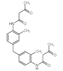N-[2-methyl-4-[[3-methyl-4-(3-oxobutanoylamino)phenyl]methyl]phenyl]-3-oxo-butanamide结构式
