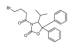 3-(4-bromobutanoyl)-5,5-diphenyl-4-propan-2-yl-1,3-oxazolidin-2-one结构式