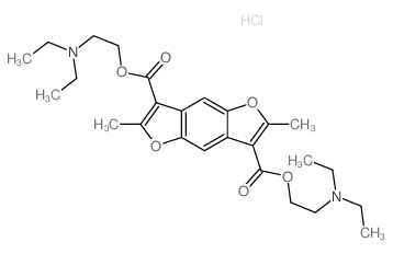 2,6-Dimethyl-benzo[1,2-b;4,5-b]difuran-3,7-dicarboxylic acid bis-(2-diethylamino-ethyl) ester结构式